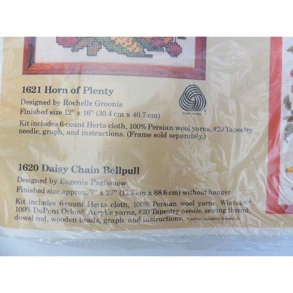 The‎ Creative Circle 1621 Horn of Plenty Daisy Chain Bellpull Cross Stitch Kit - Picture 2 of 3